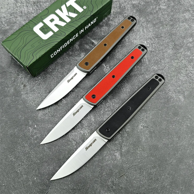 CR 7190 Pocket Knife 420 steel inset G10 handle 8Cr13Mov Blade Outdoor Tactical Camping Hiking Survival EDC folding knife