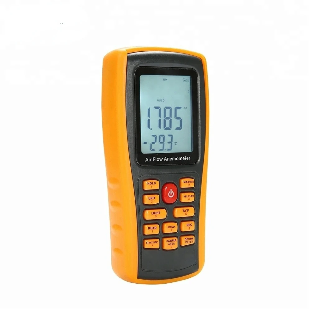 Digital Anemometer Wind Speed Meter Air Volume Ambient Temperature With USB Interface 0-45M/S Anemometers