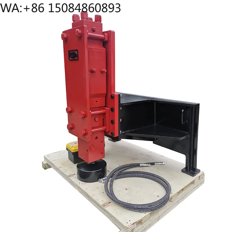 Hydraulic Pile Driver Hammer Attachment, 800J Impact Energy For 4-7Ton Excavator Foundation Construction Projects
