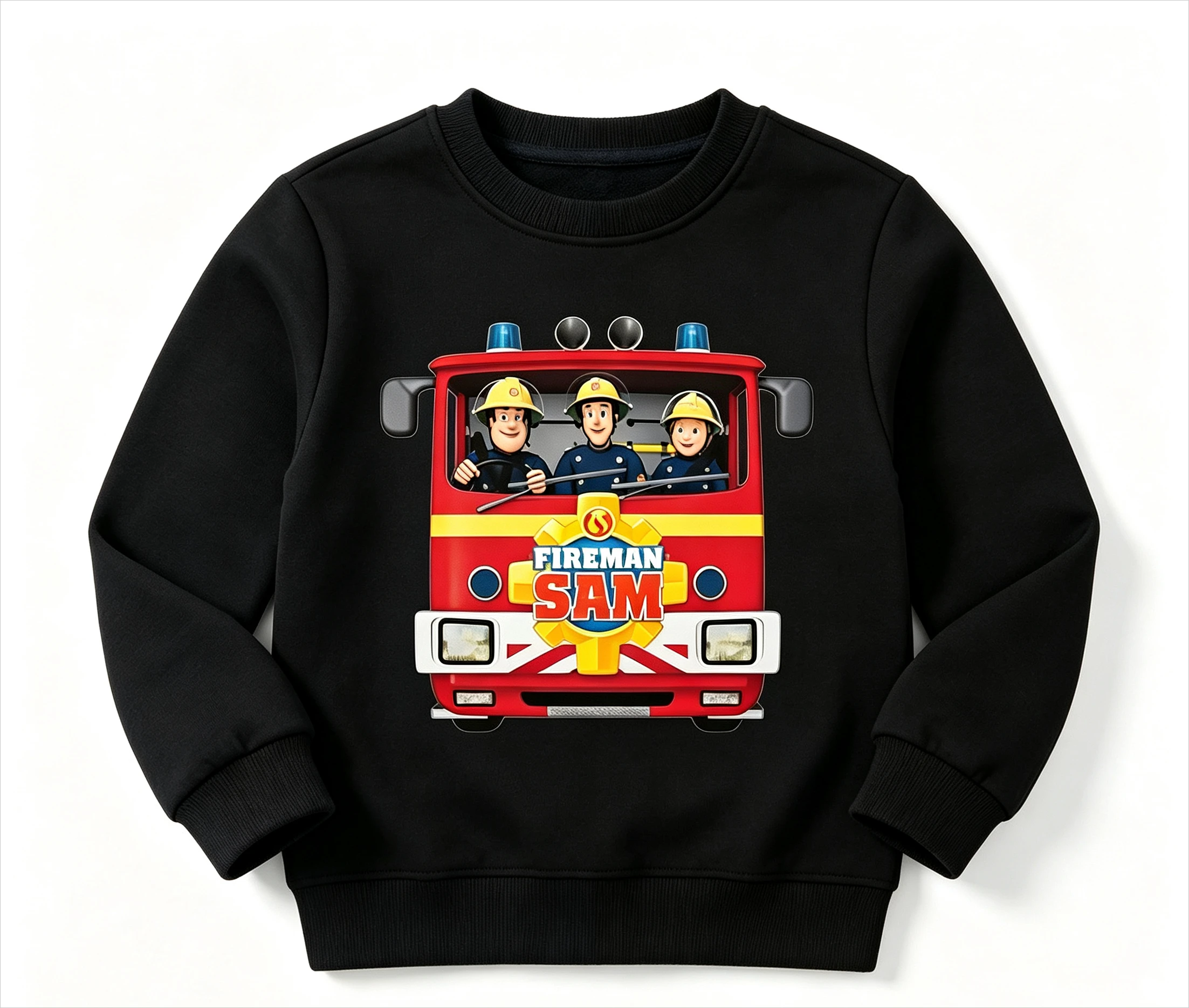 Fireman Sam 3-10Years Kids Cotton Sweatshirt Boys Cartoon Firefighter Hoodies Kids Autumn Clothes Children's Long Sleeve Tops