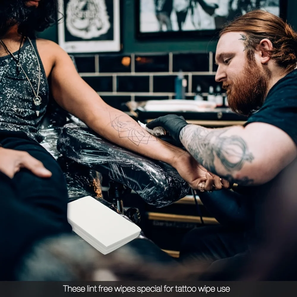 1/2/3 قطعة المتاح الوشم مسح ورقة الوشم القماش الراقية غسل الشاش تجميل دائم تنظيف الوشم لوازم اكسسوارات