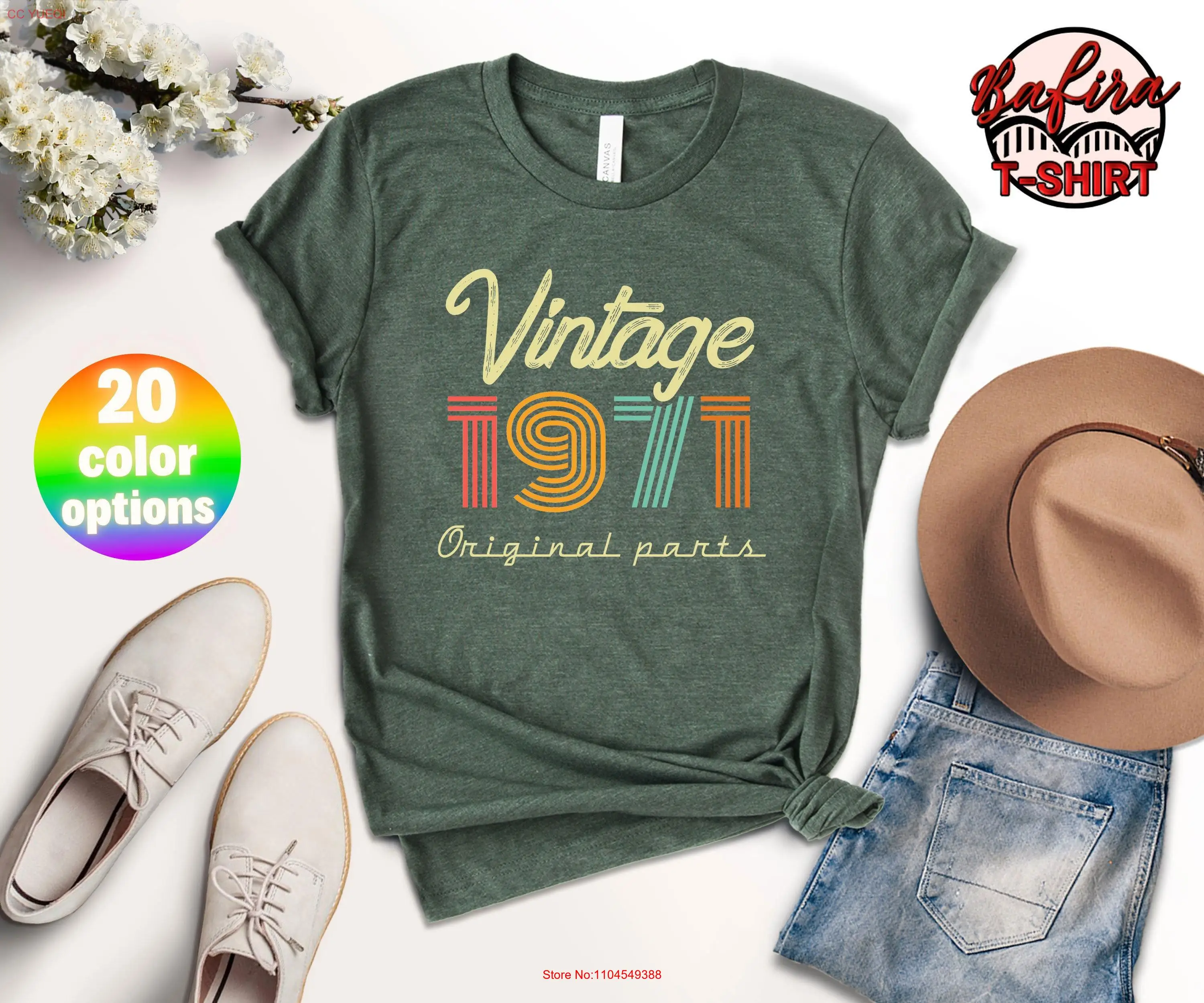 

Винтажная футболка на 53-й день рождения для женщин 1971, мужская вечерние футболка с длинными или короткими рукавами