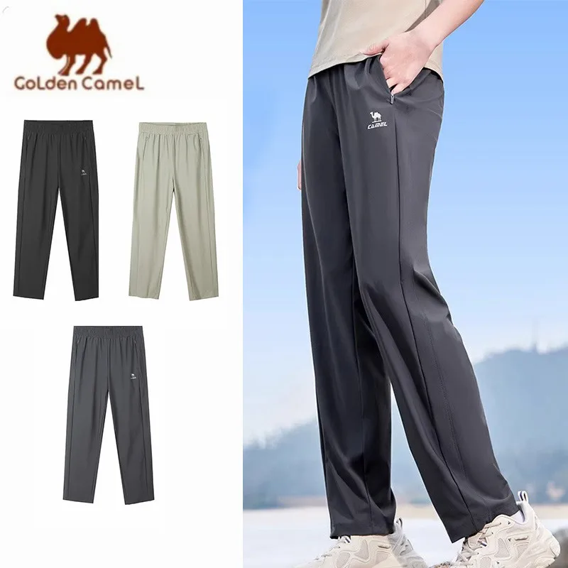 GOLDEN CAMEL Ice Silk Pants Sports Pants Men and Women Sun Protection Quick-drying Trousers Breathable Running Casual Pants