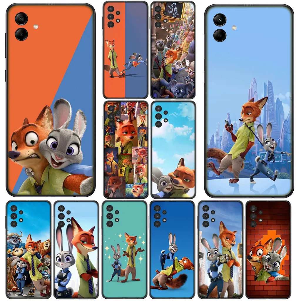 Чехол для телефона Zootopia Judy Nick Zootropolis для Xiaomi Redmi Note 12 10 11 9 8 Pro 10C 12C 8T 9A Note11 Note12 5G 4G