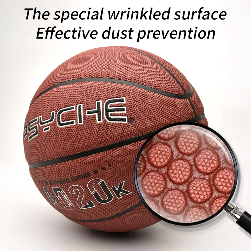 PSYCHE taille 7 résistant à l'usure anti-dérapant basket-ball matériau PU extérieur/intérieur ballon de basket-ball professionnel Streetball