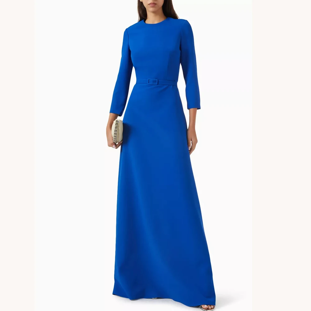 فستان سهرة أنيق مخصص على شكل حرف A بأكمام ثلاثة أرباع فساتين رسمية رائعة عالية الجودة للحفلات الراقصة للنساء #4