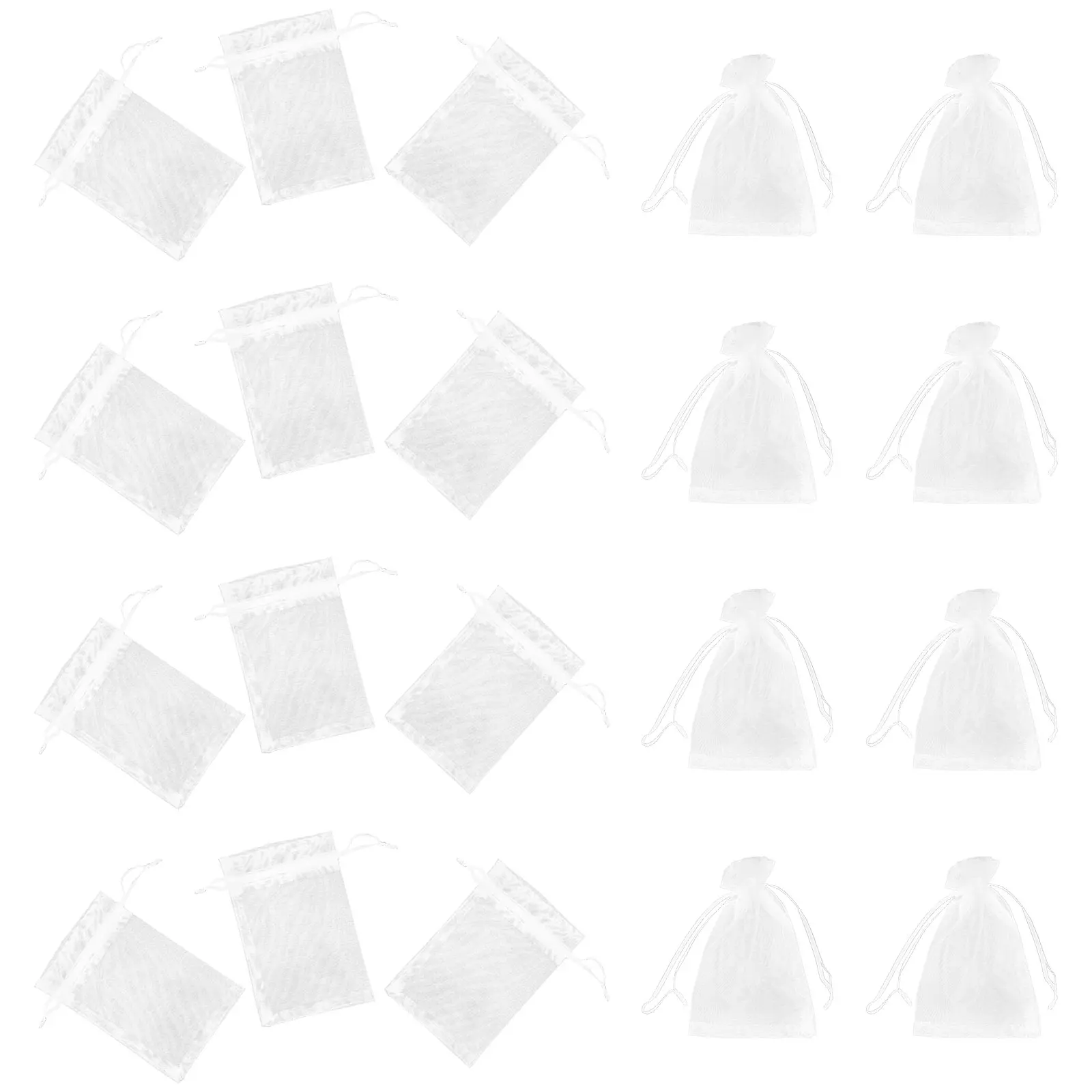 

100 Pcs Drawstring Organza Pouches Mesh Bag Favor Bagged Small Bags for Jewellery Travel