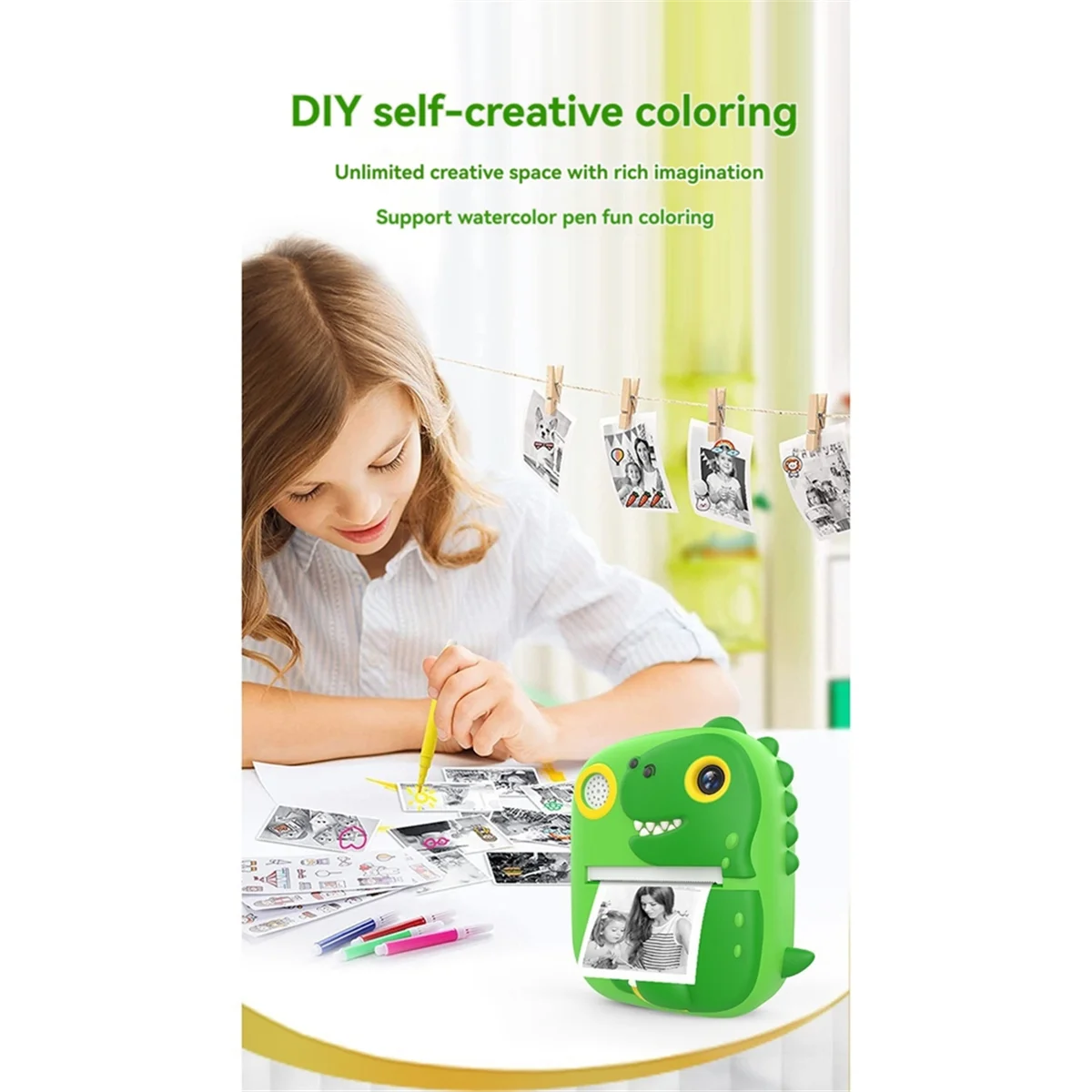 GOB-oKids камера мгновенной печати мини-принтер 2,4-дюймовый экран 12MP 1080P HD видеокамера детская мгновенная цифровая камера