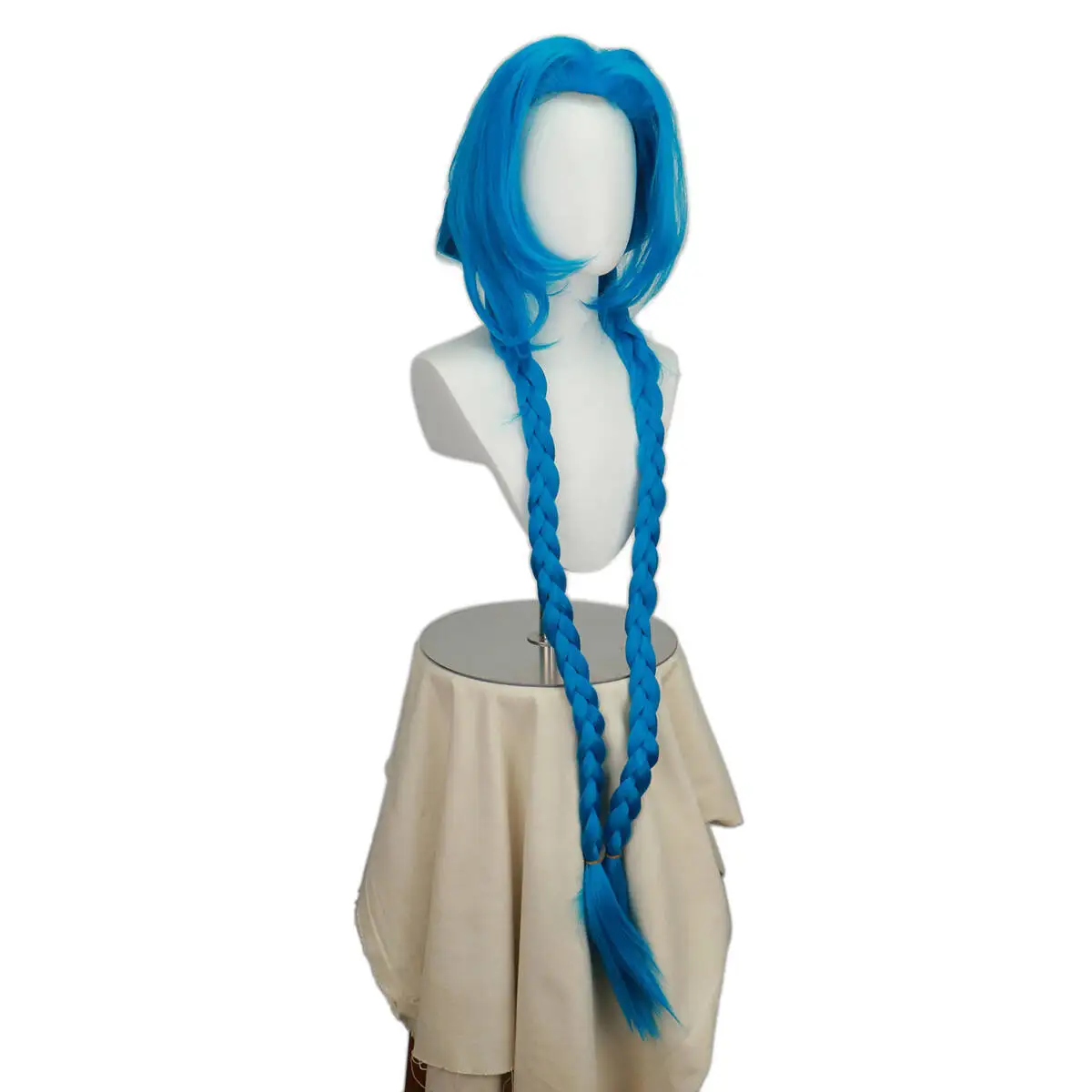 “League of Legends” Jinx Cosplay Wig with Blue Braids, Heat-Resistant Synthetic Fiber, Comic Convention & Gaming Wig - view 3
