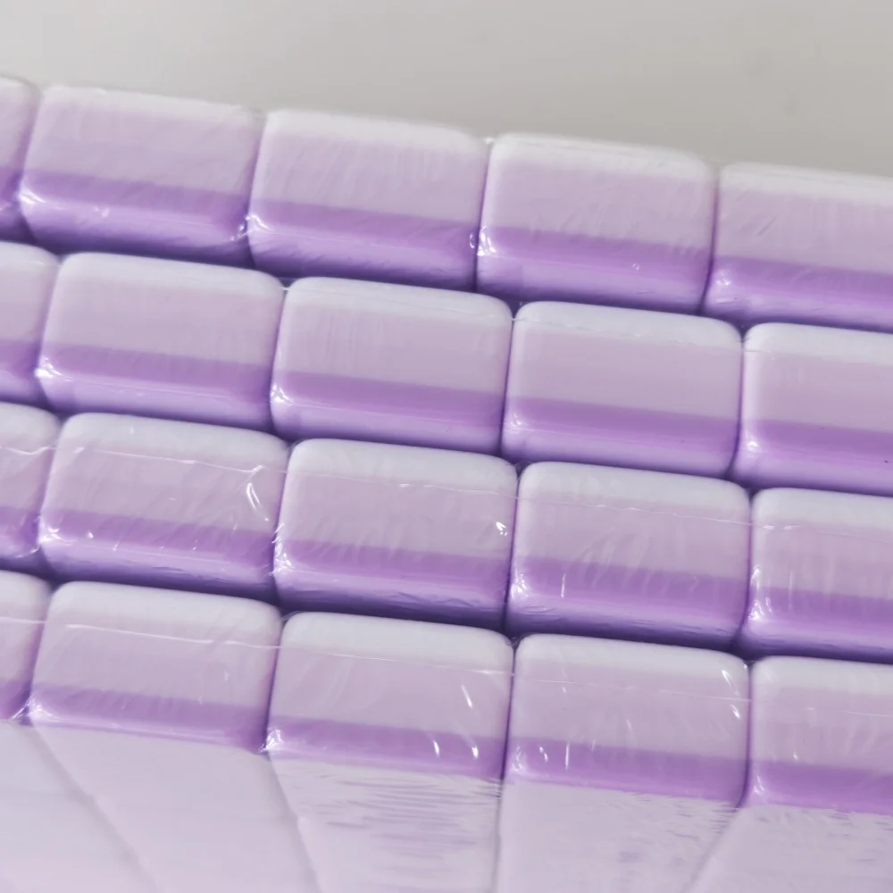 Portable American Mahjong Game Set, OMHJGO Light Purple 4-Layer Acrylic Engraved Mah Jongg Tiles for Entertainment & Gifting view 5