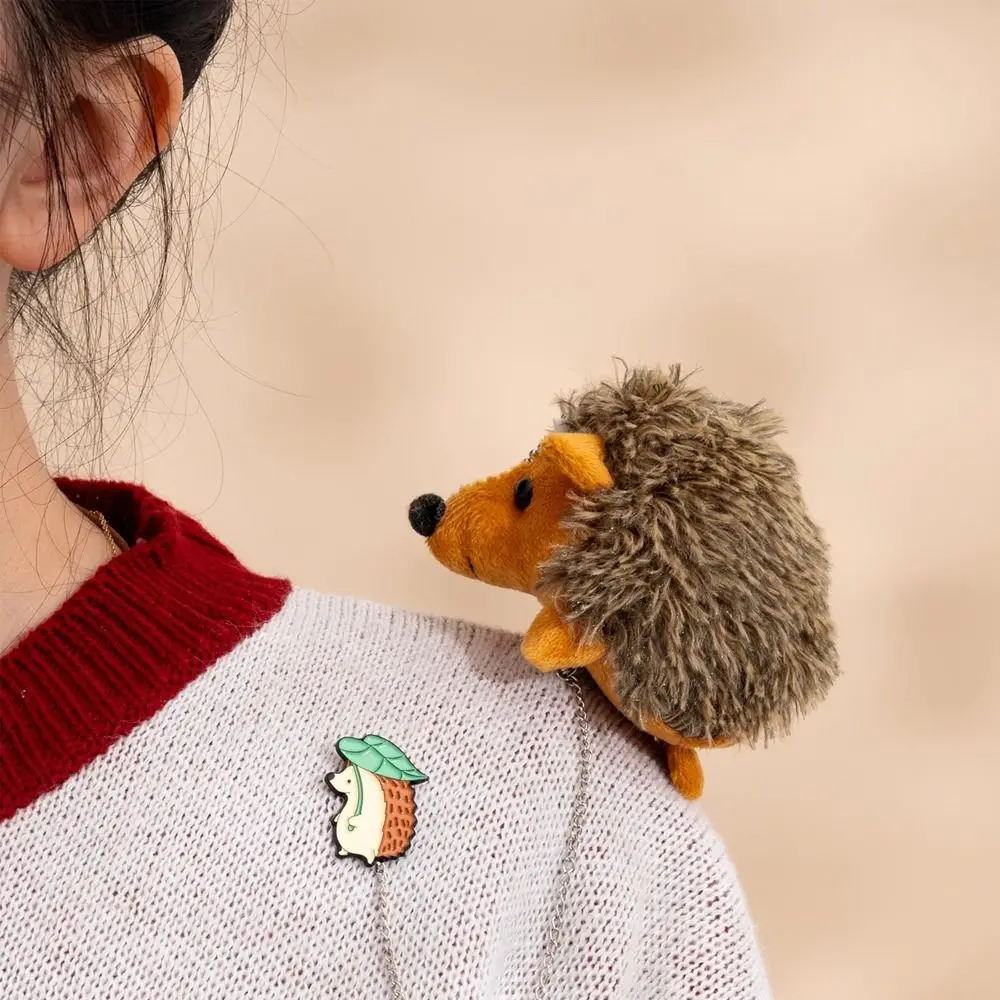Soft Stuffed Hedgehog Keychain Small Pendant Plush Keyring Plush Pendant Adorable Design 10CM Creative Keychain Bags Key Chain