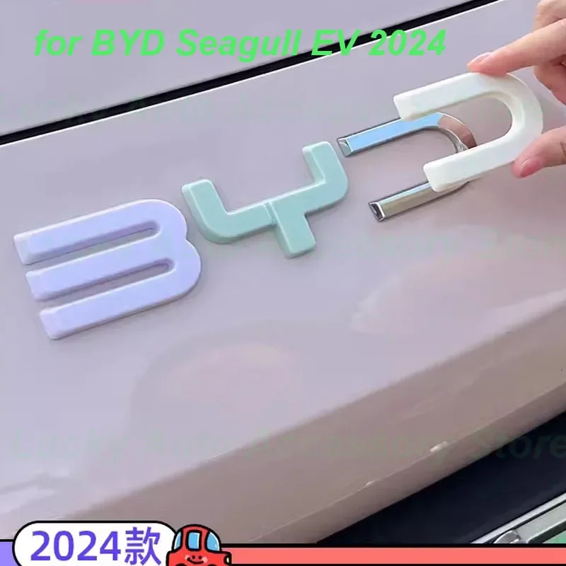 

for BYD Seagull EV 2024 Car Head Decorative Logo Stickers Central Griil Decorative Cover Emblems Trim Exterior Accessories