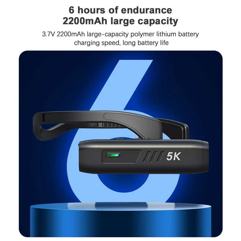 5K Head Mounted Camera Wearable WiFi Video Camera Camcorder Webcam 30MP Anti-shake IPX5 Waterproof Head Mounted Camera
