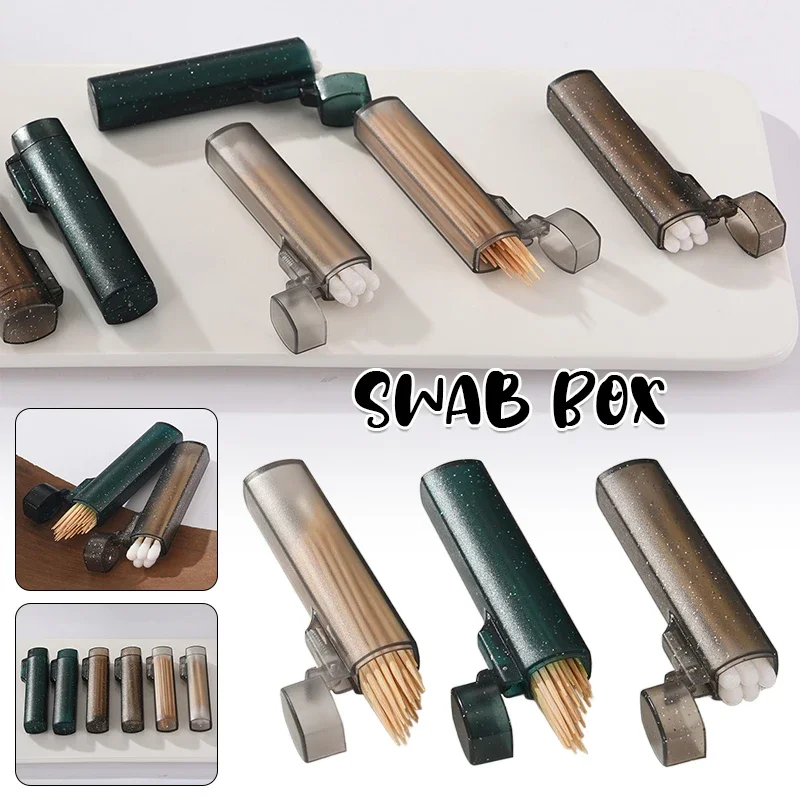 1pc Transparent Mini Storage Box Simple Small Object Band-aid Classification Finishing Box Portable Toothpick Cotton Swab Box
