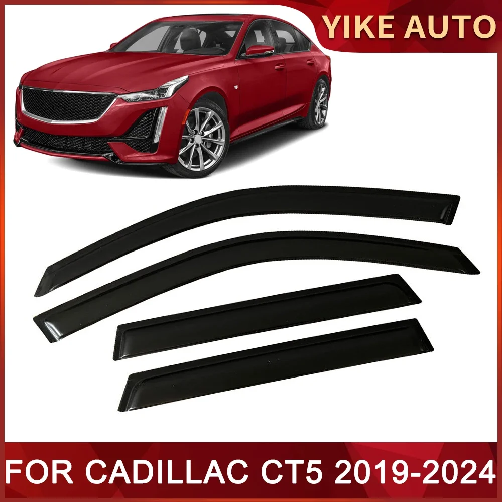 

Козырек Оконный Для CADILLAC CT5 2019-2021, дверной козырек с защитой от ветра, солнца, дождя, боковые окна, ветрозащитные дефлекторы авто