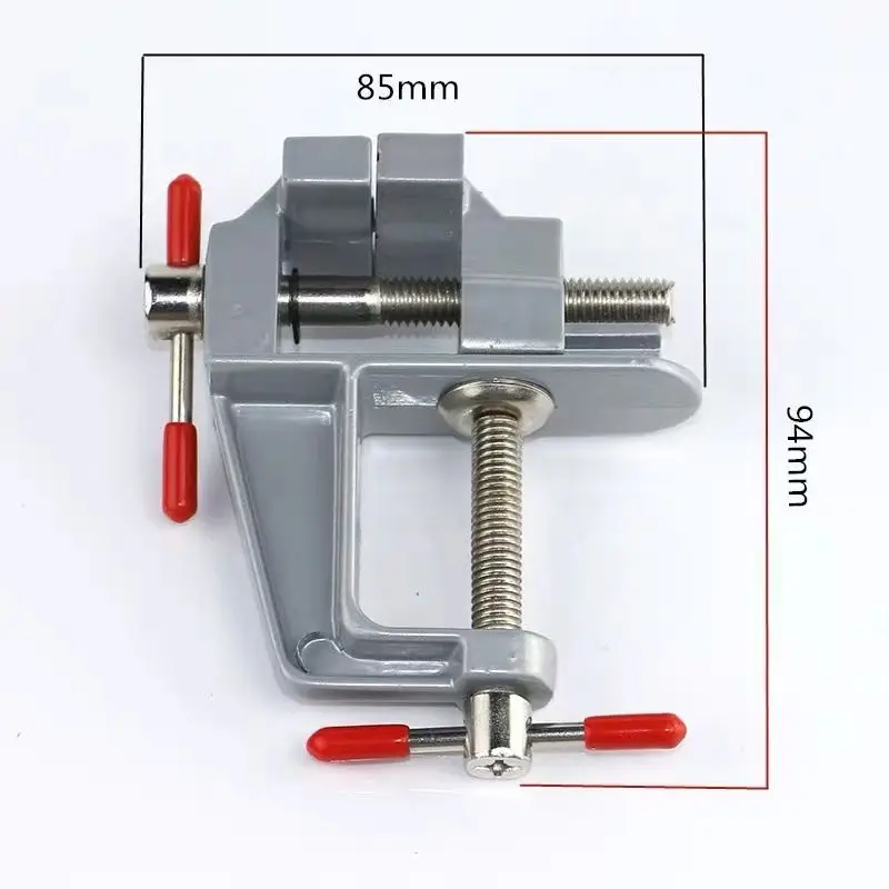 1/2pcs Aluminum Miniature Small JewelersHobby Clamp on Table Bench Vise Mini Tool Vice Aluminum Alloy Small Bench ViseTable Vise