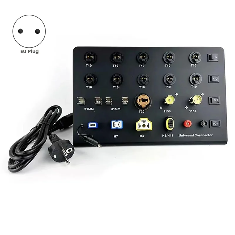 ABMR-السيارات سيارة العلوي اختبار مجلس HID زينون LED لمبة T10 W5W اكليل C5W T20 7443 H1 H3 H7 H4 9005 تستر