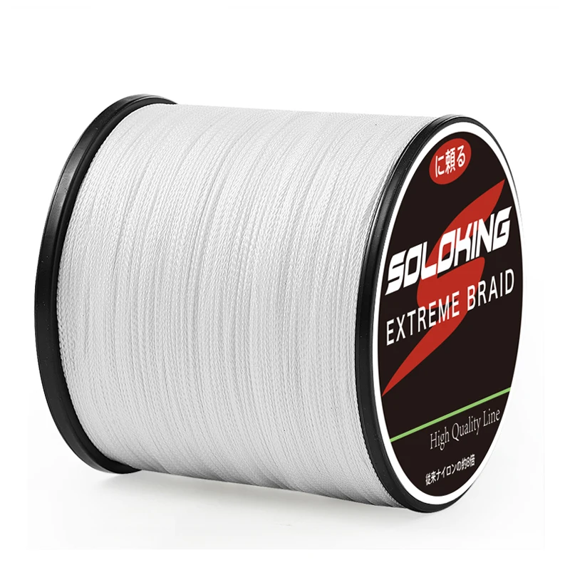 SOLOKING Geflochtene Angelschnur, 300 m/500 m/1000 m, 4 Stränge, geflochtene Schnur, superstarke Multifilament-Angelschnur, Forelle, 10 lb-80 lb Draht