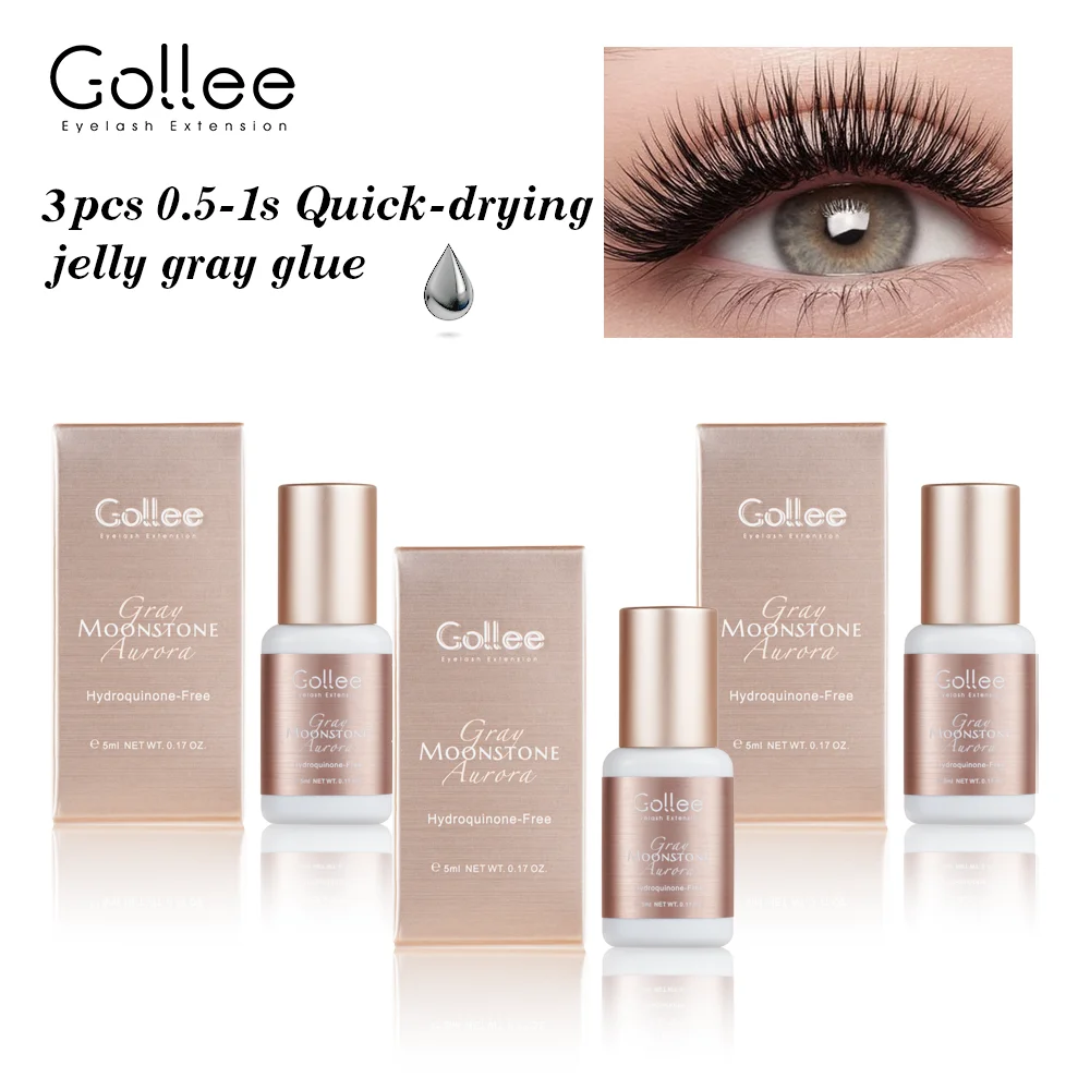 gollee-3pcs-05-1s-dry-lash-adhesive-moonstone-glue-hydroquinone-free-eyelash-extensions-lasting-6-7-weeks-professional-supplies