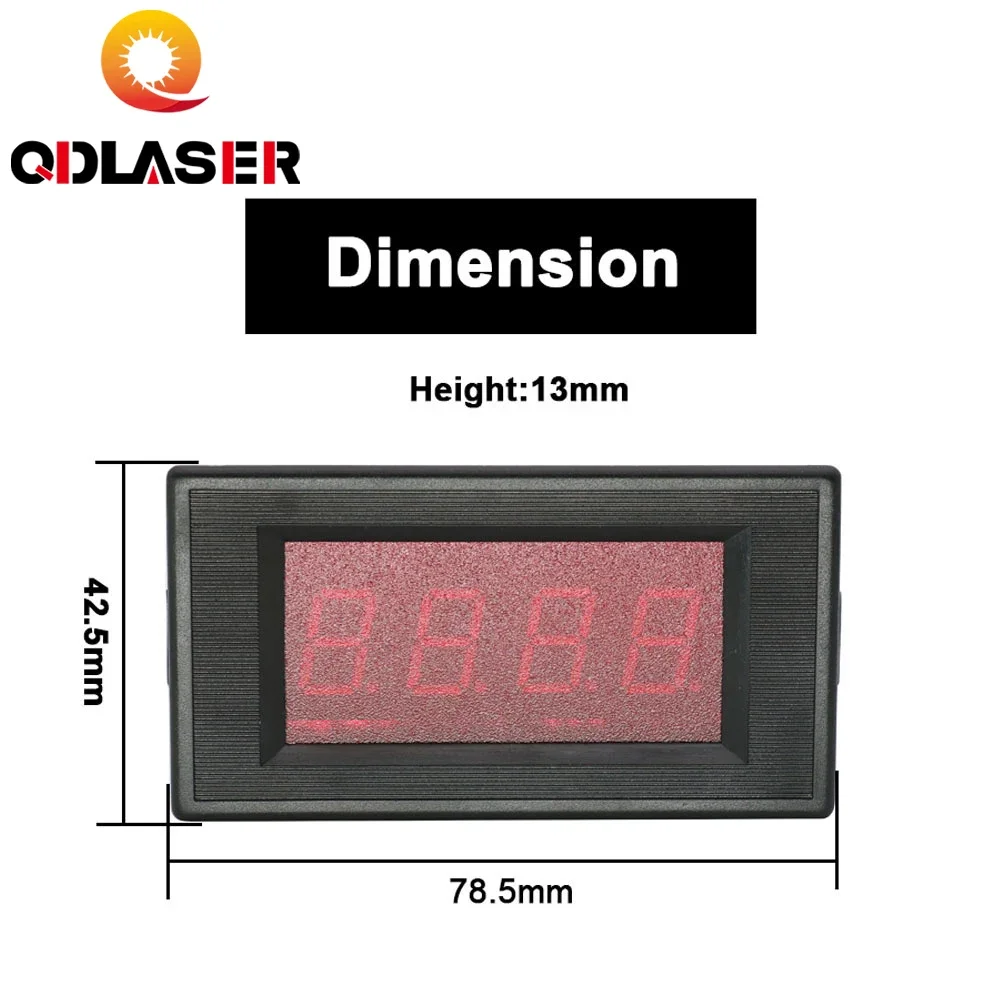 QDLASER 50mA LED مقياس التيار الكهربائي الرقمي تيار مستمر 0-50mA التناظرية أمبير عداد لوحة الحالي لآلة قطع النقش بالليزر CO2 #3