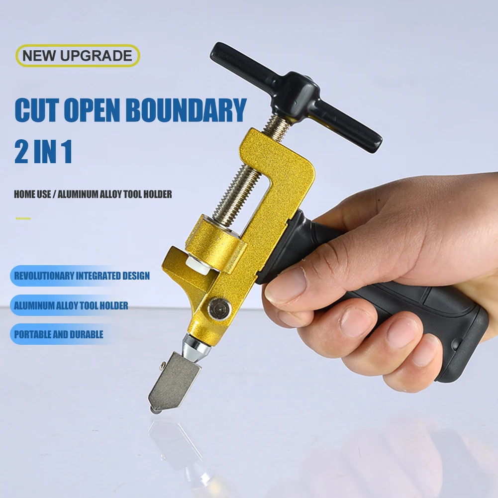 2 in 1 Ceramic Cutter Glass Tile Breaker Knife Wheel Diamond Roller Machine Opener Cutting Hand Held Tools Accessories With Head