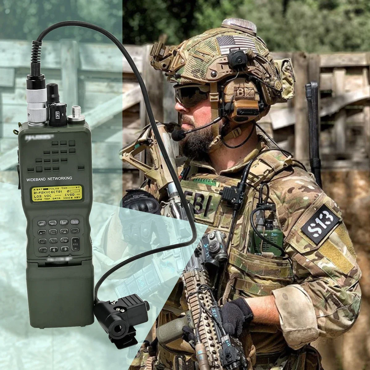 Model Simulasi Walkie-talkie Headset Taktis Militer Harris AN / PRC152 152A Casing Virtual Casing Tiruan