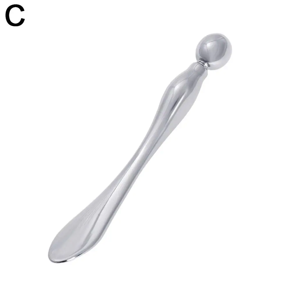 Metalen Gezicht Massage Stick Anti Rimpel Oogcrème Applicator Verzorging Gezichtsgereedschap Masker Mengschep Massage Beauty Bar Ogen Spuug Z1g5