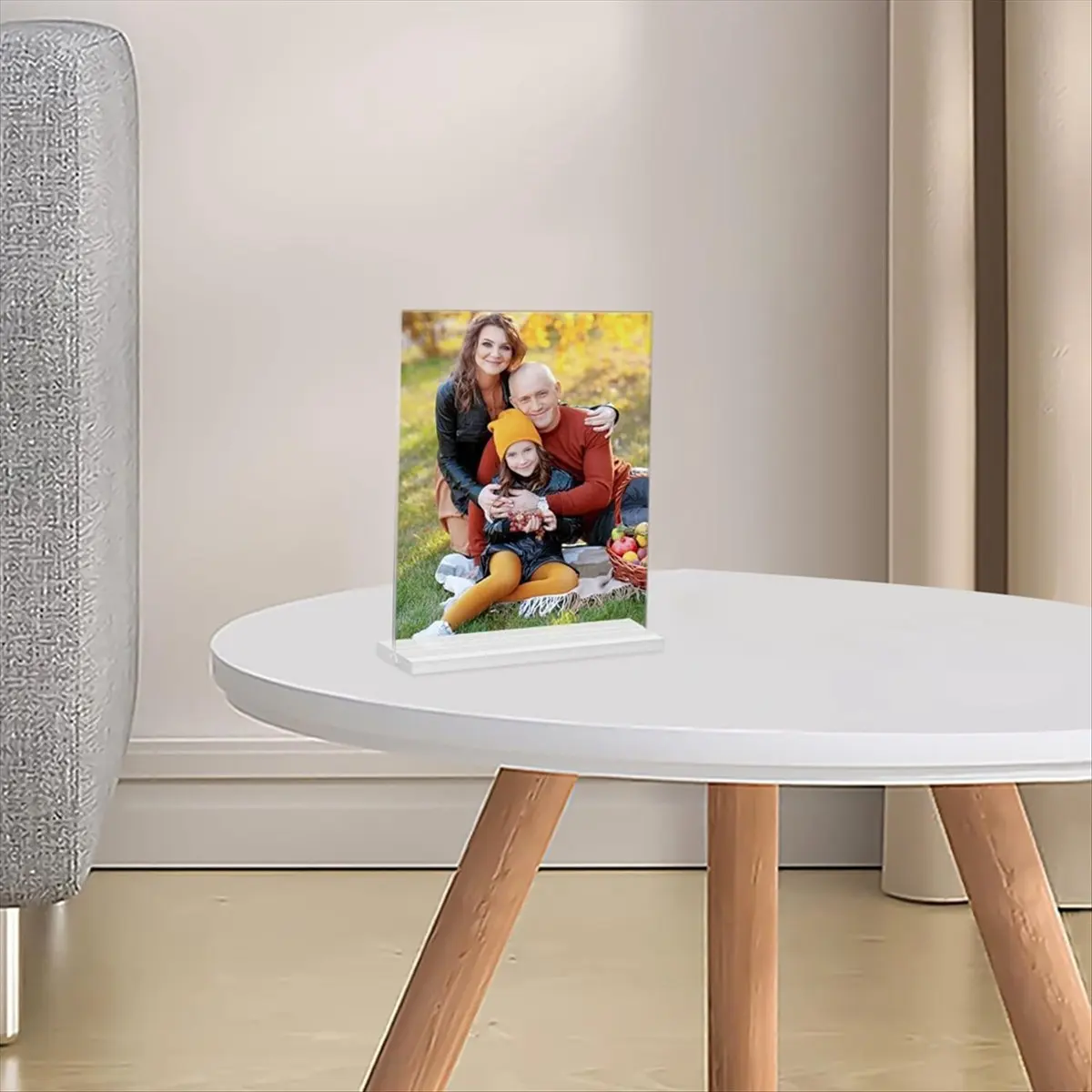 A32I Acrylic Picture Frame 4x6 Inches, 4 Pack Plastic Picture Frames Holder Standing,Double Sided Picture Desktop Display