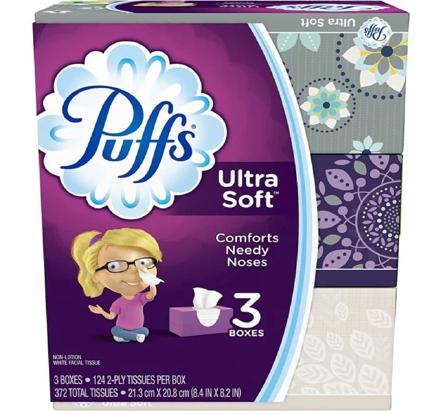 

Ultra Soft Facial Tissues-124 ct, 3pk Packaging may vary Each tissue has Puffs cushiony softness soft