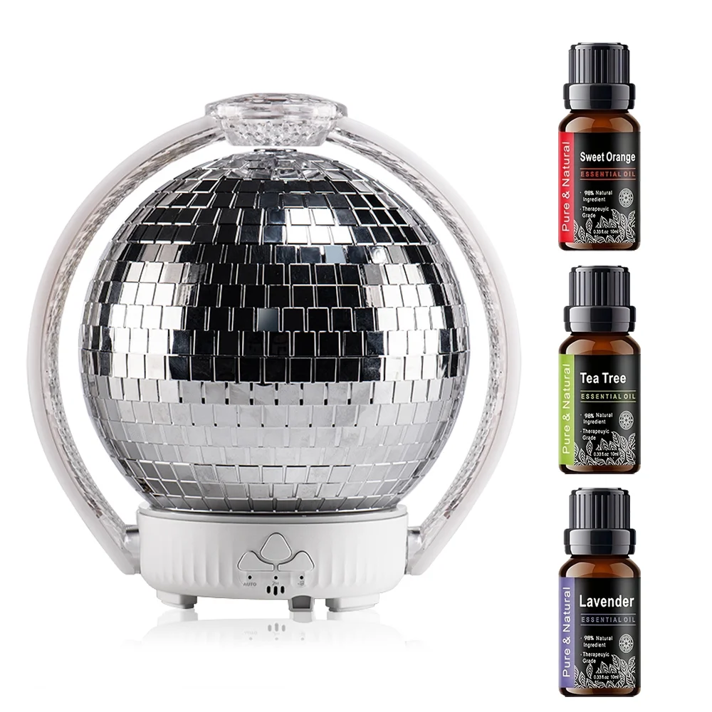 

360° Rotation Laser Ball Humidifier with 7 LED Lights Aromatherapy Essential Oils Diffuser for Home & Bedroom Decor