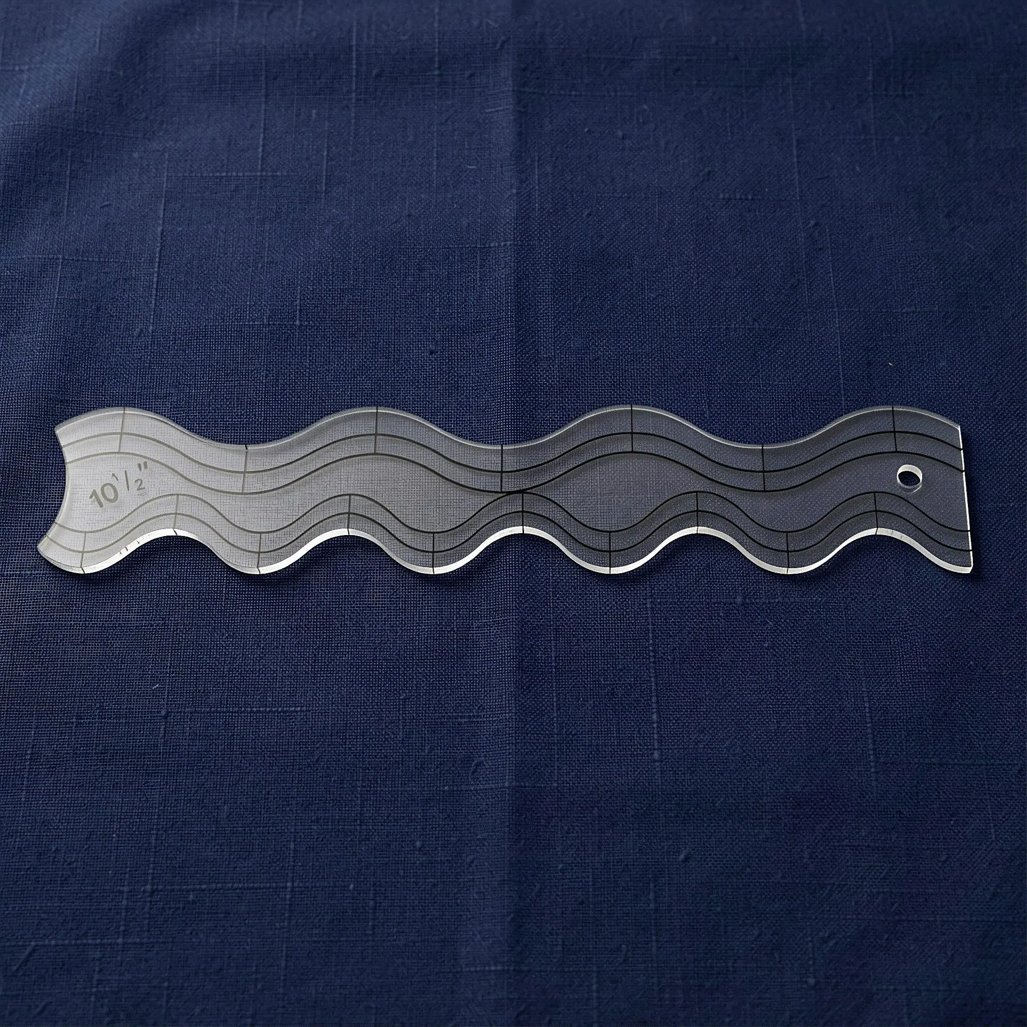 4 pièces de règles de quilting à bord ondulé en acrylique transparent, accessoires de mesure pour la couture et le quilting, guide de courbes pour machine domestique