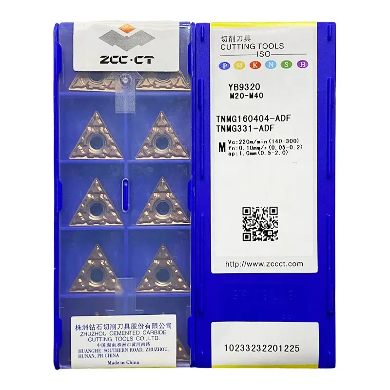 10pcs ZCCCT 100% Original TNMG160404-ADF TNMG160408-ADF TNMG160412-ADF YB6315 YB9320 CNC Lathe Finishing Carbide Turning Inserts