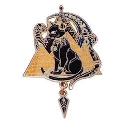 C2803 Ancient egypt pyramid egyptian cat Pins Badges Brooch lapel Pin For Women Clothes On The Backpack Accessories jewelry