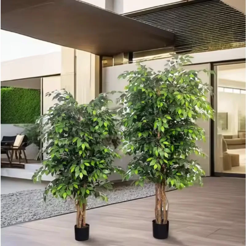 Hot Sales Artificial Plant 4ft 6ft Artificial Silk Banyan Tree Faux Plant for Outdoor Home Wedding Parties Decoration
