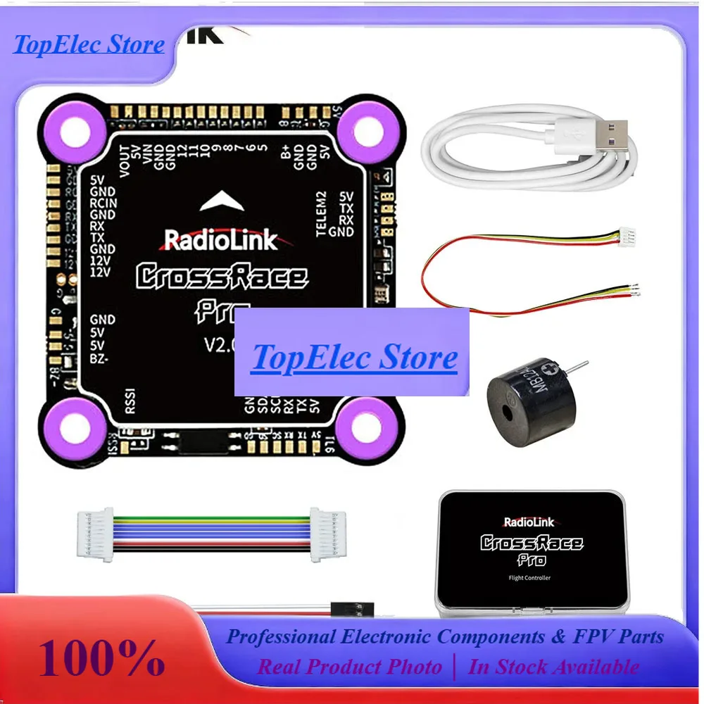 TopEssRadiolink CrossRace Pro Flight Controller APM Betaflight 12CH Output, 5V 12V Dual BEC, OSD Integrate For 2-8 Axis RC FPV