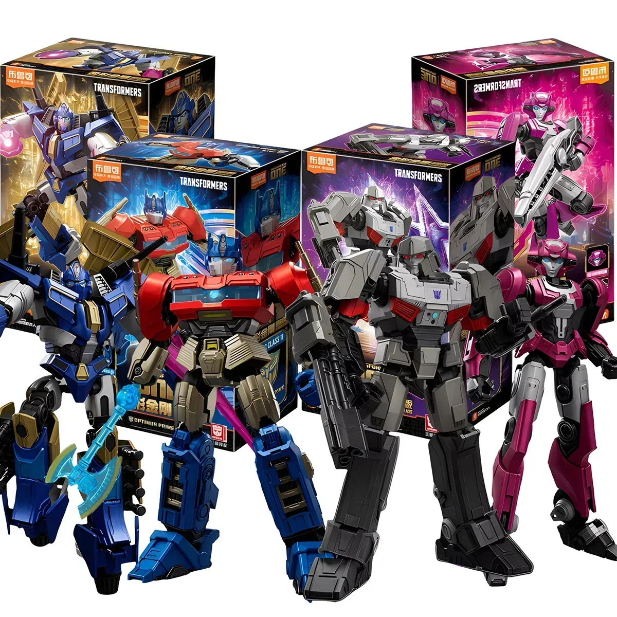 Original Blokees Transformation Optimus Prime Megatron Arcee Scourge Anime Figure Action Assembly Building Blocks Model Toys