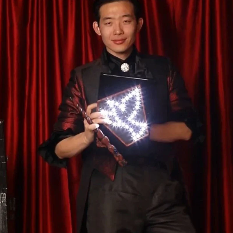 Light‑Up Magic Wand Magic Fire  Book Produce Dove Transform Book Magic Props Stage Show Magician Performance Illusion Gimmick view 4