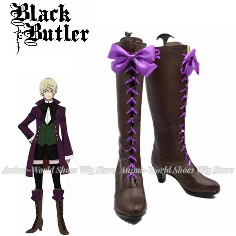 

Новые ботинки для косплея Black Butler Aihara Alois Trancy, обувь ручной работы