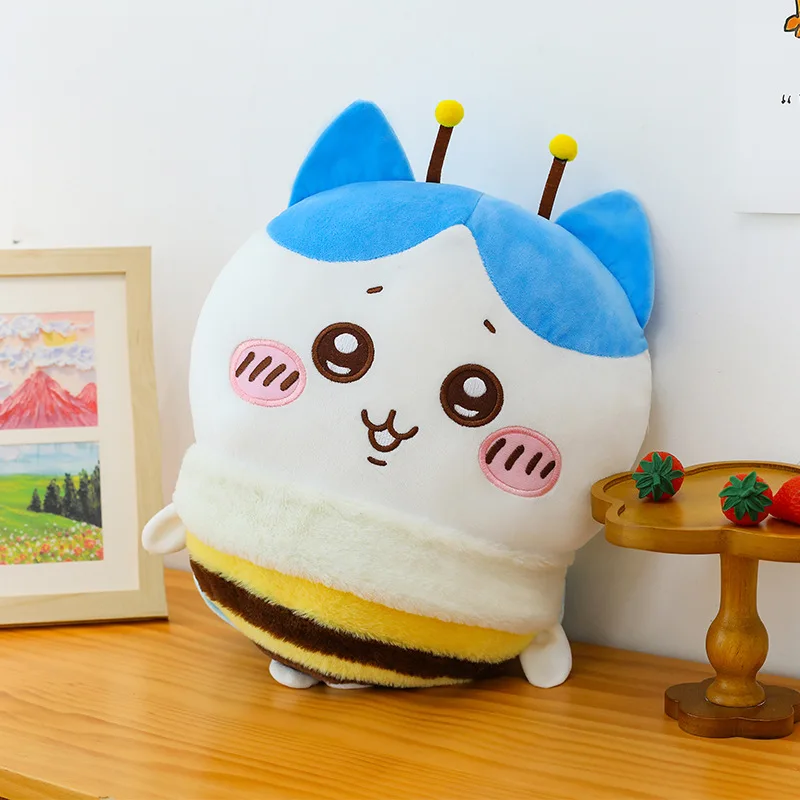 Kawaii Anime Chiikawa Bee Plush Doll Hachiware Usagi Honeybee Shape Stuffed Toy Soft Cartoon Plushie Home Decor Birthday Gift