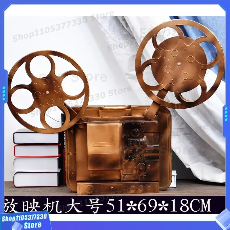 Vintage Handheld Movie Projector Model Retro Home Decor Ornament Photography Prop for Shop Window Display Classic Film Camera