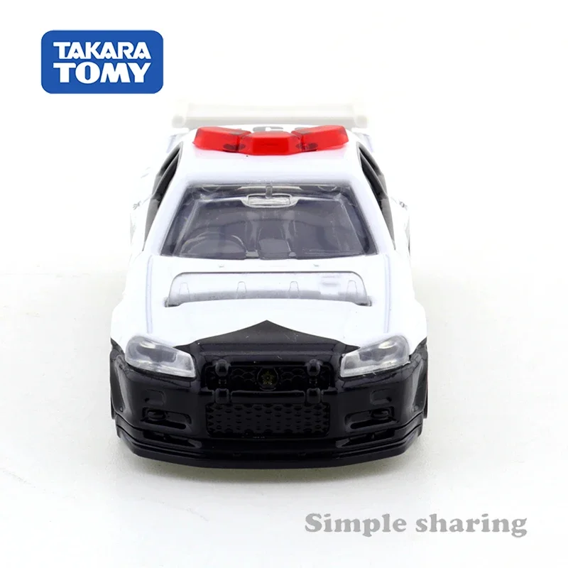 Takara Tomy Tomica No.1 Nissan Skyline GT-R BNR34 Police Car 1/64 Motor Vehicle Diecast Metal Model Kids Xmas Gift Toys for Boys