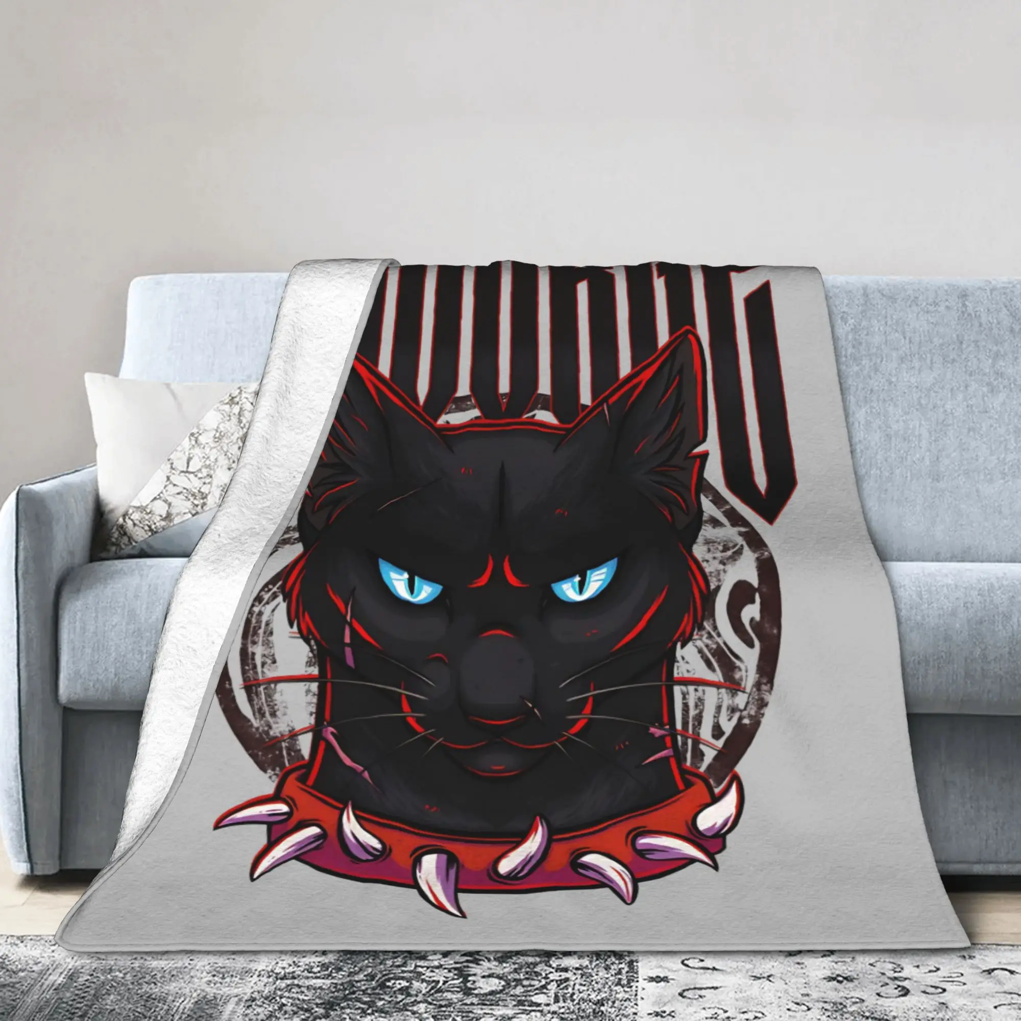 Scourge Cats Blood-Clan Blanket Warriors FireStar Battle Wool Bedding Throw Blanket Bed Sofa Printed Airplane Travel Portable