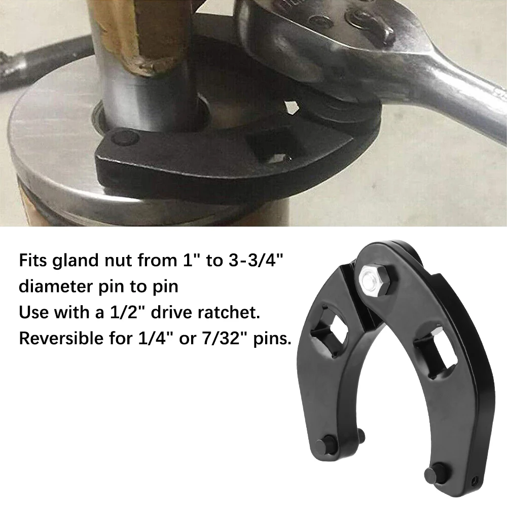 Hand Tools Adjustable for Farm Machines Hydraulic Cylinders Spanner Universal Gland Nut Hand Wrench Reverses 2