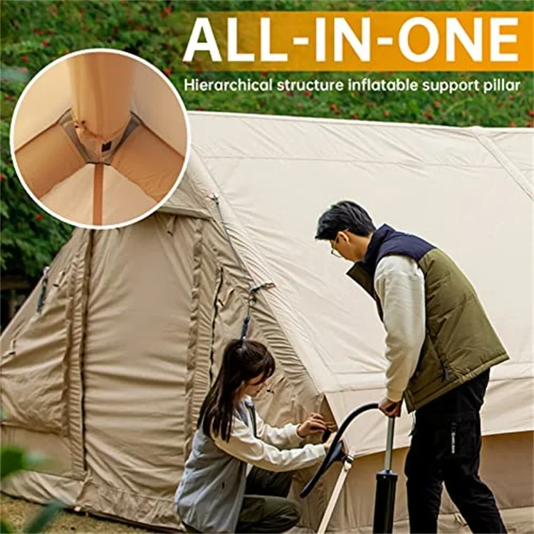 Wholesale Large Blowup Inflatable House Tent Camping Supplies Outdoor Camping Zelt Aufblasbar Equipments With Bed For Sale