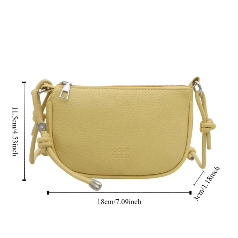 Casual Exquisite Women's Shoulder Bag Small PU Leather Crossbody Bag Leisure Solid Color Commuting Bag Girls