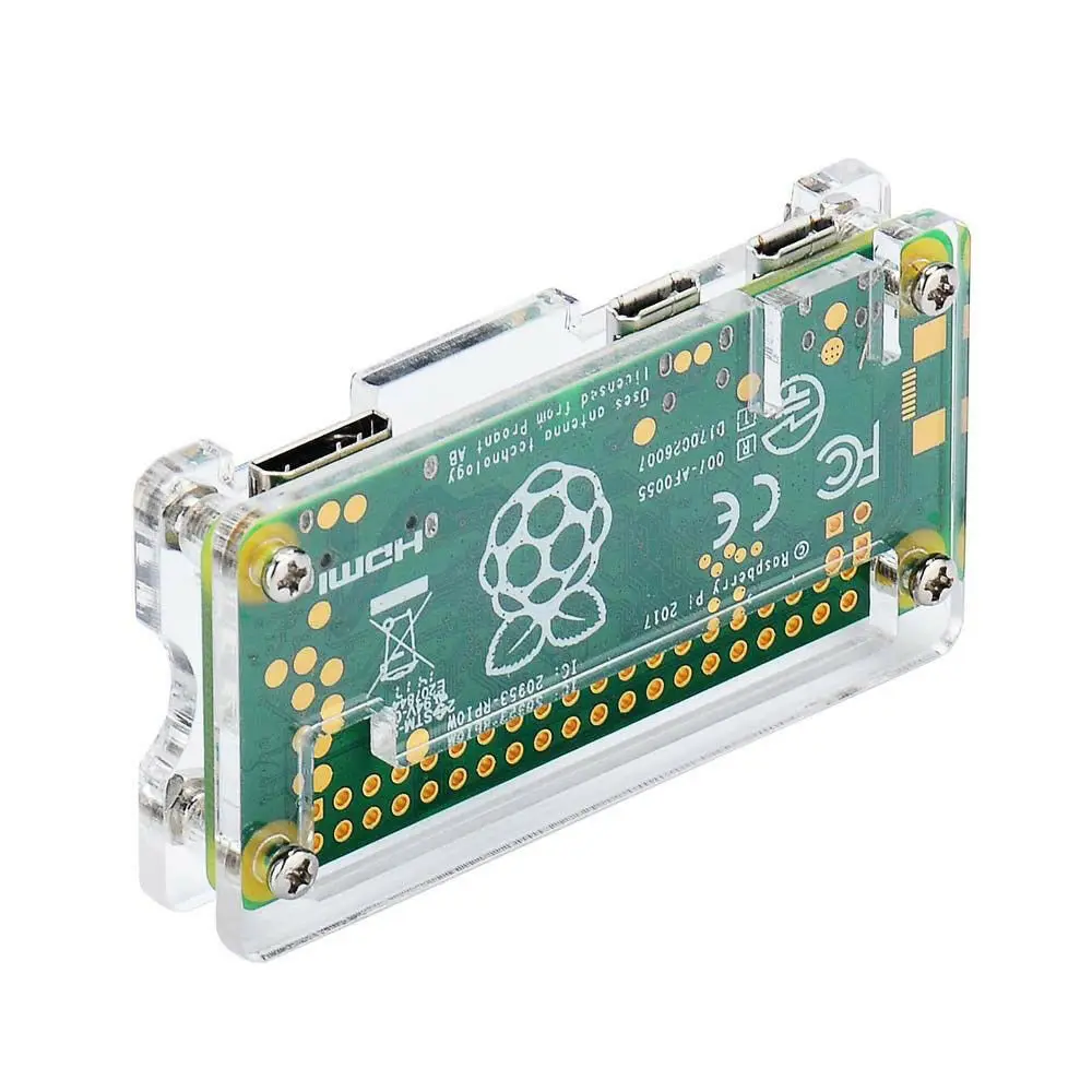 Acrylic Case 4 In 1 Kit For Raspberry Pi Zero W And Pi Zero With Heat Sink-X64A