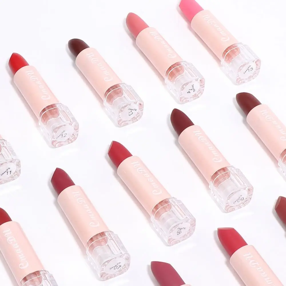 Long-lasting Matte Lipstick Fashion Non-stick Cup Not Fading Red Lip Stick Waterproof Nude Matte Lipstick Women