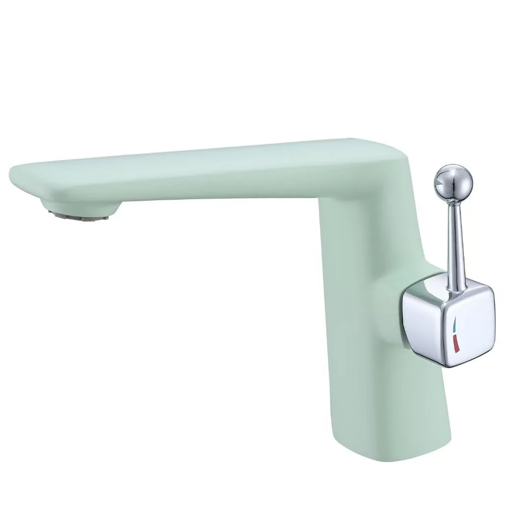 

Green Basin Faucet Hot Cold Water Bathroom Sink Faucet Tap