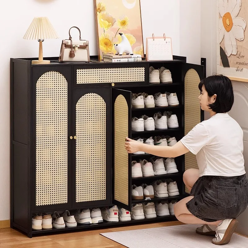 Simple shoe cabinet, shoe rack at home door, dust-proof storage at home, multi-functional dormitory rental house, shoe storage c