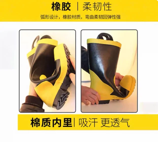 3C certified fire boots fire protection boots anti-smashing and anti-piercing steel head